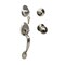 Premier Lock Satin Nickel Single Cylinder Door Handleset with Deadbolt Lock, Inside Knob and 3 KW1 Keys HSL-SN - alternate 1